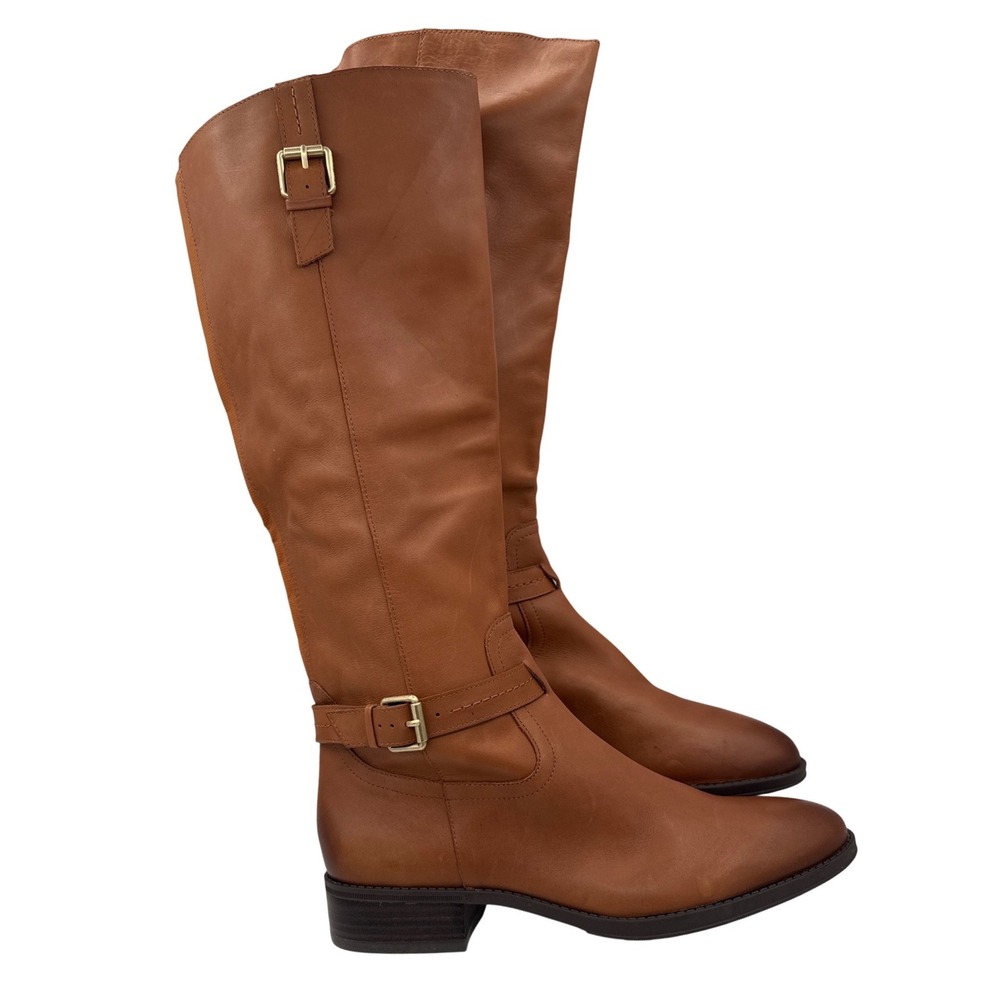 NWT Sam Edelman Women's Soft Leather Tall Riding Boots Buckle Detail Size 10